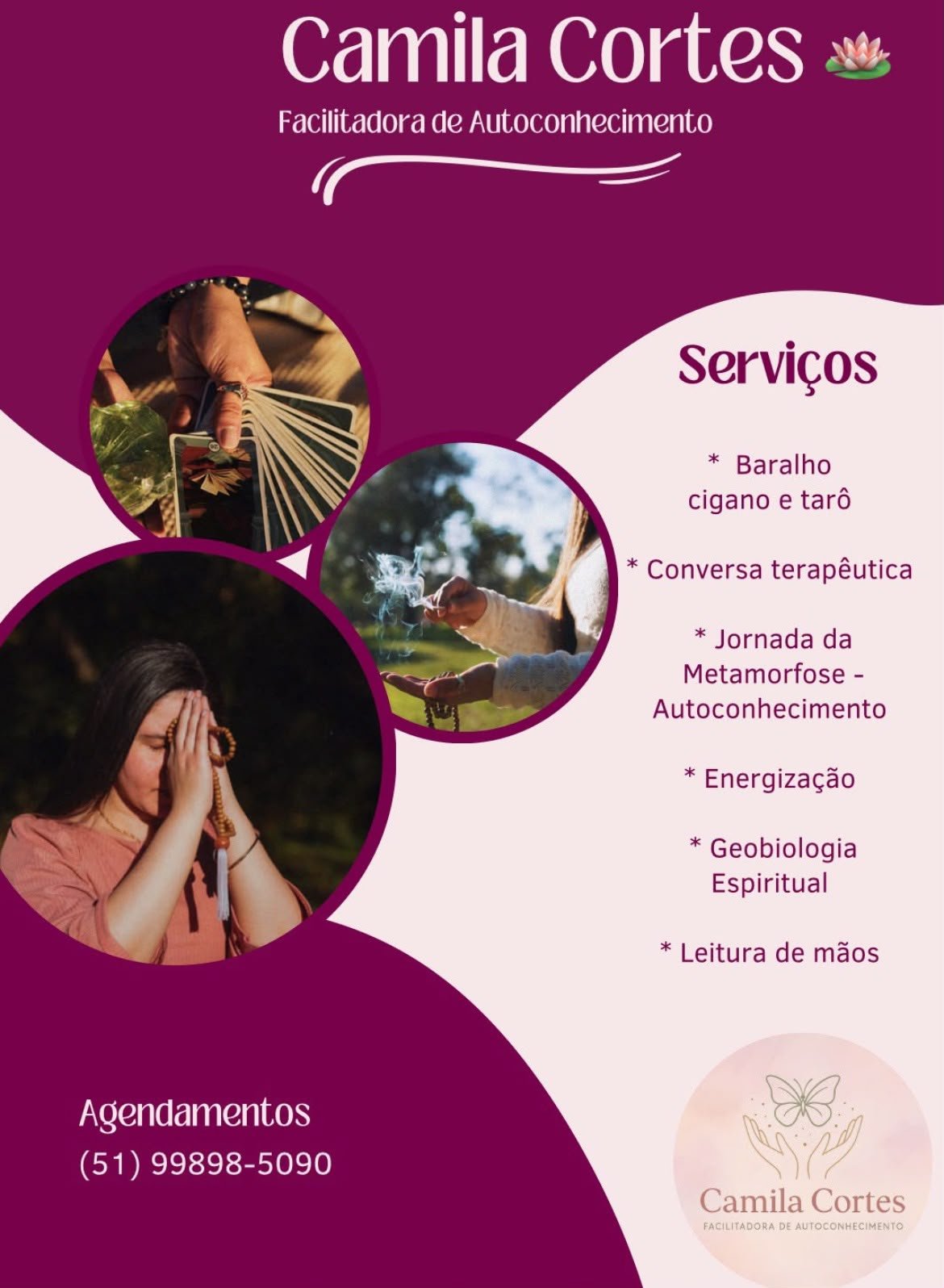 Identidade visual Jornada da Metamorfose por Camila Cortes